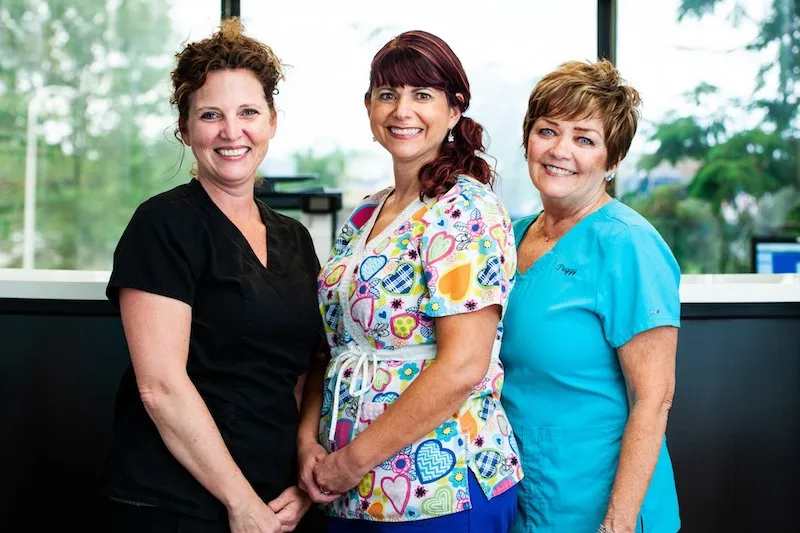 Photo: Kelly, Natalie & Peggy: Periodontal Hygienists - Philadelphia & Warminster PA